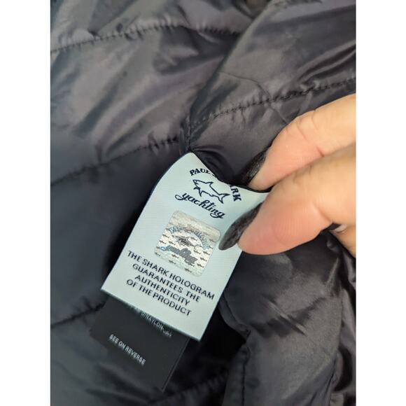 Paul & Shark Yachting Black Puffer Windbreaker Men's EMW Protection Size 2XL - Picture 13 of 15